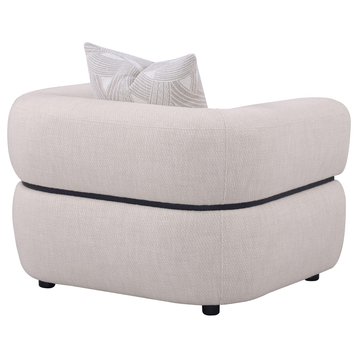 Jeanette Beige Fabric Upholstered Round Arm Accent Chair by Coaster at Eve Furniture