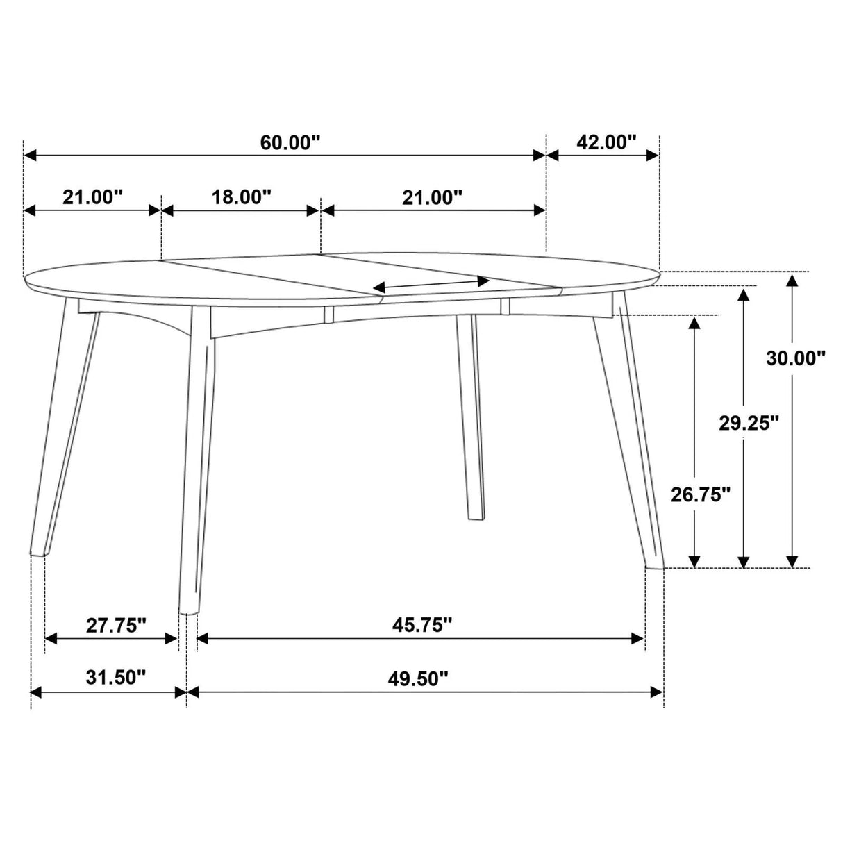 Jedda Dark Walnut/Black 5-piece Oval Dining Table Set by Coaster at Eve Furniture
