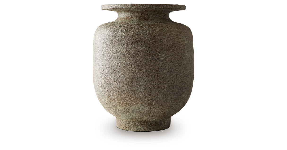 Jedwick Gray/Brown Vase by Ashley at Eve Furniture