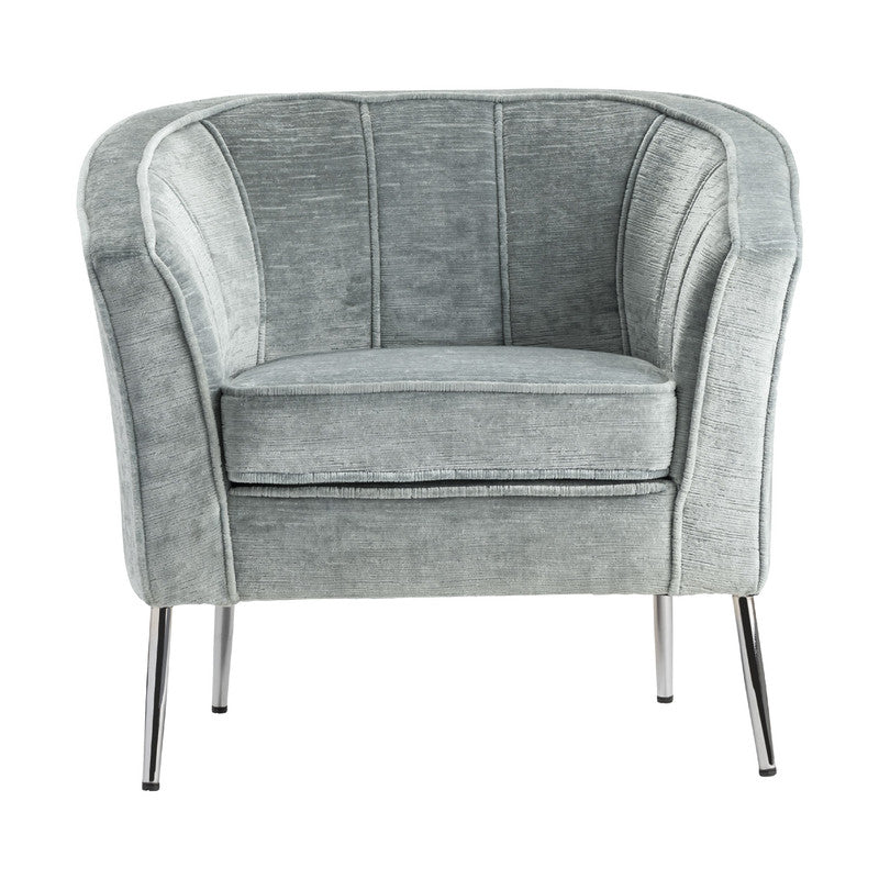 Jefferson Gray/Silver Accent Chair by Crestview at Eve Furniture