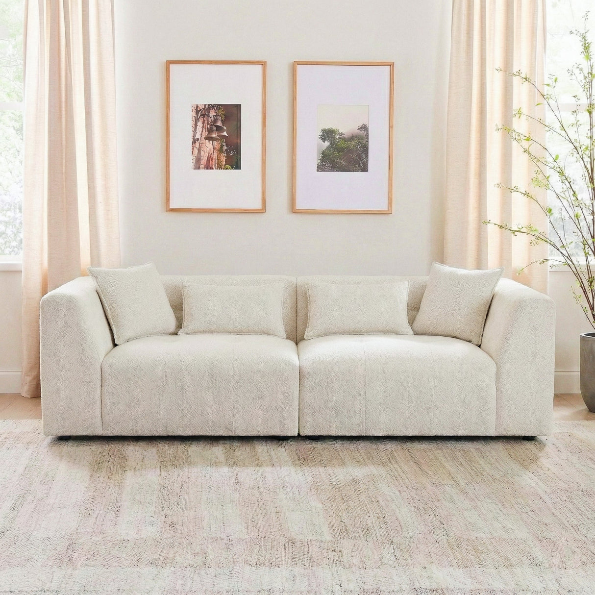 Jefferson Soft Chenille Modern Sofa by Ashcroft Furniture at Eve Furniture