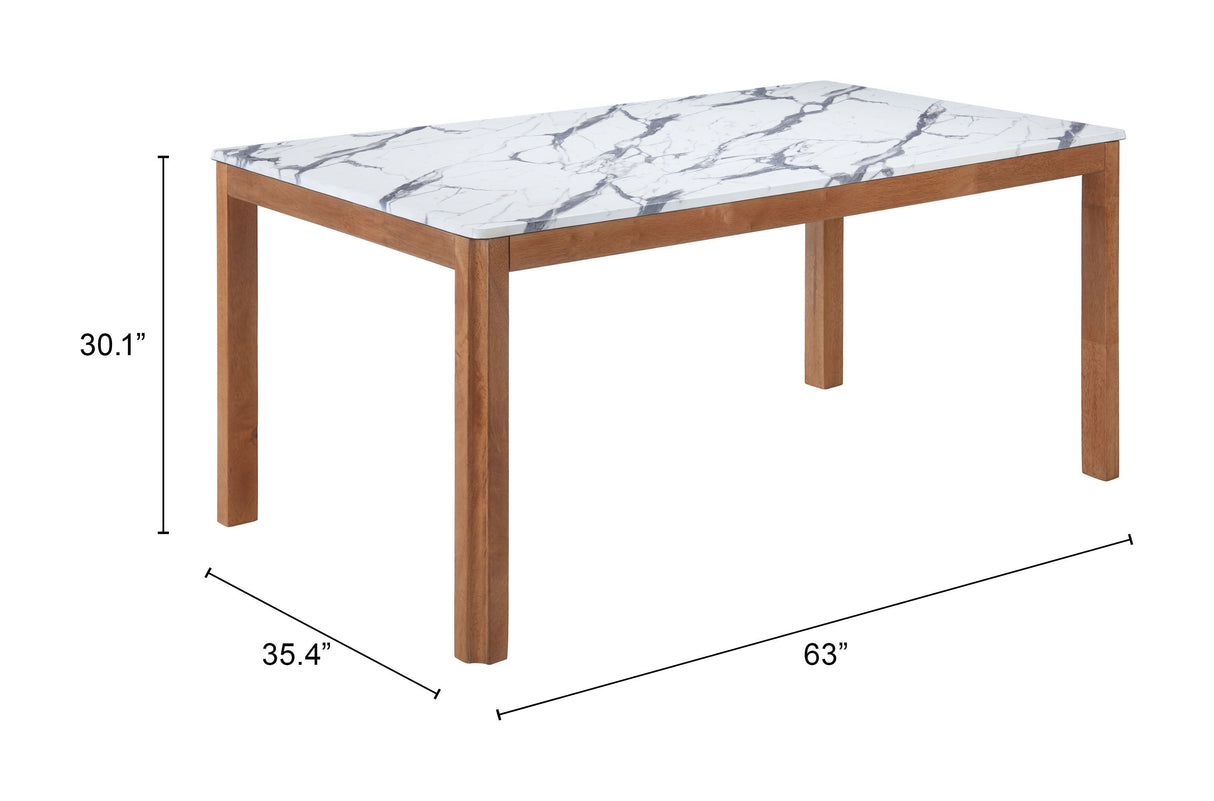 Jemy White Dining Table by Zuomod at Eve Furniture