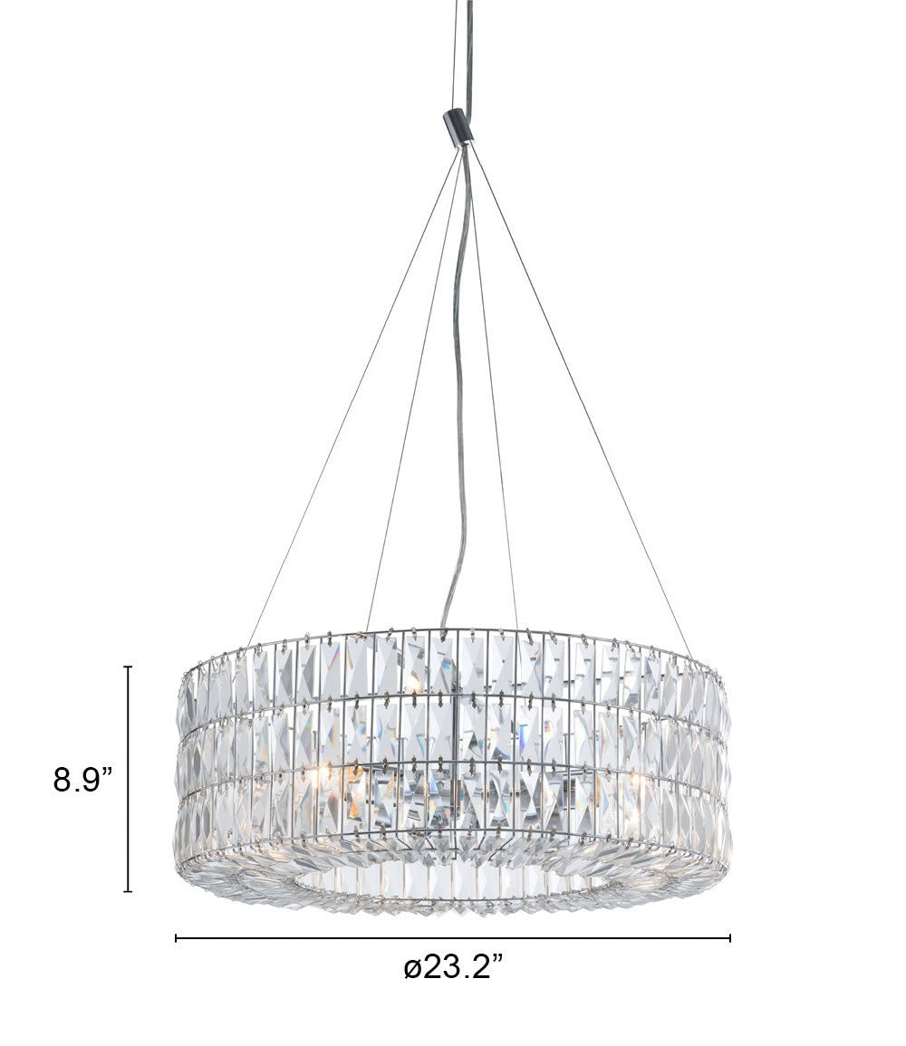 Jena Chrome Ceiling Lamp by Zuomod at Eve Furniture