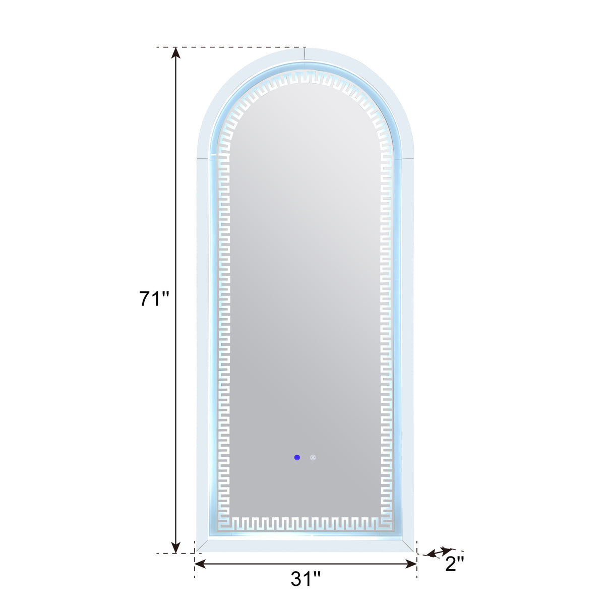 Jeni Mirror White Floor Mirror by New Era Innovations at Eve Furniture