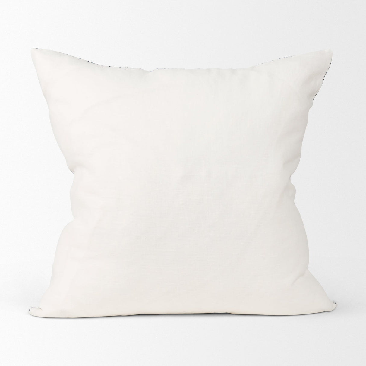 Jennelle Cream w/ Indigo Print Linen Square Decorative Pillow Cover by Mercana at Eve Furniture