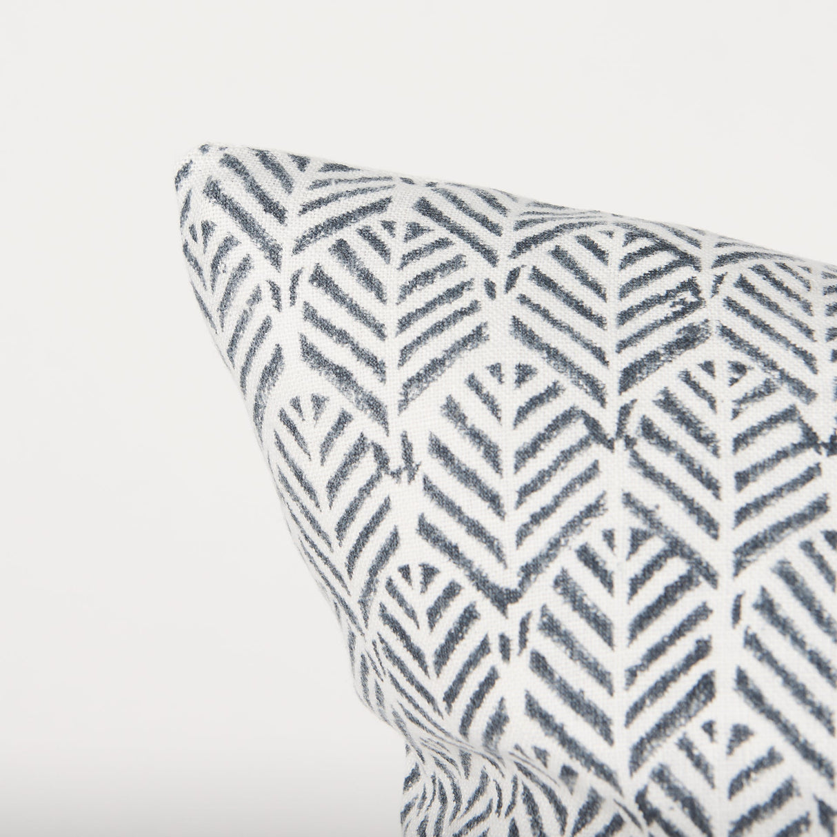 Jennelle Cream w/ Indigo Print Linen Square Decorative Pillow Cover by Mercana at Eve Furniture
