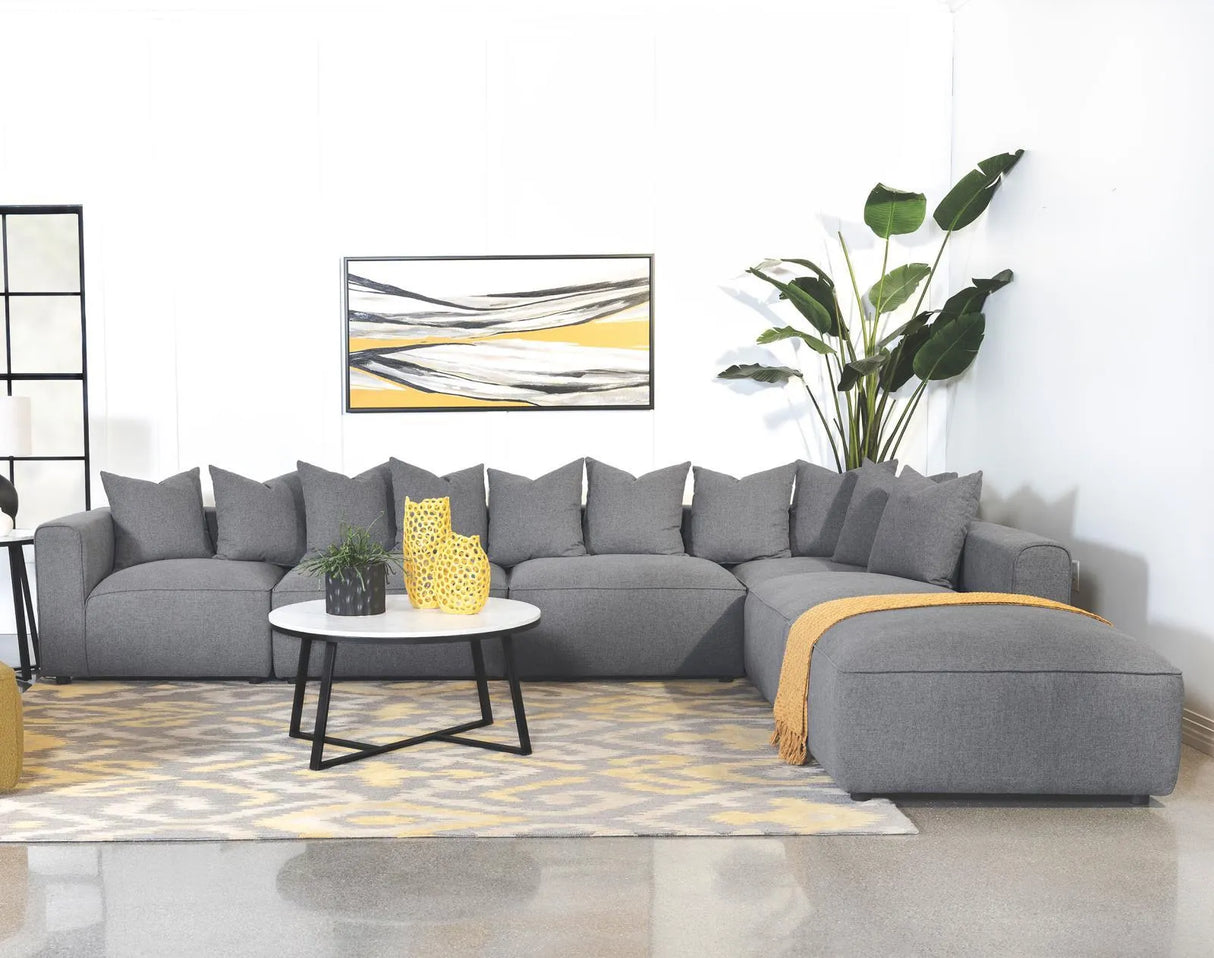 Jennifer Gray 6-Piece Tight Seat Modular Sectional by Coaster at Eve Furniture