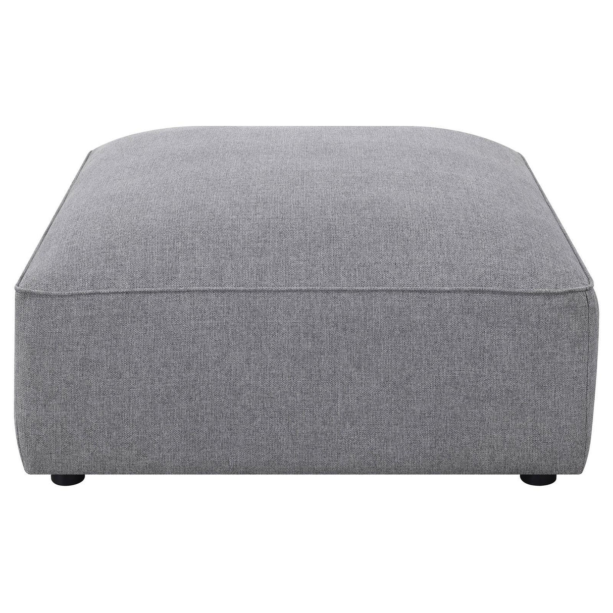 Jennifer Gray Square Upholstered Ottoman by Coaster at Eve Furniture