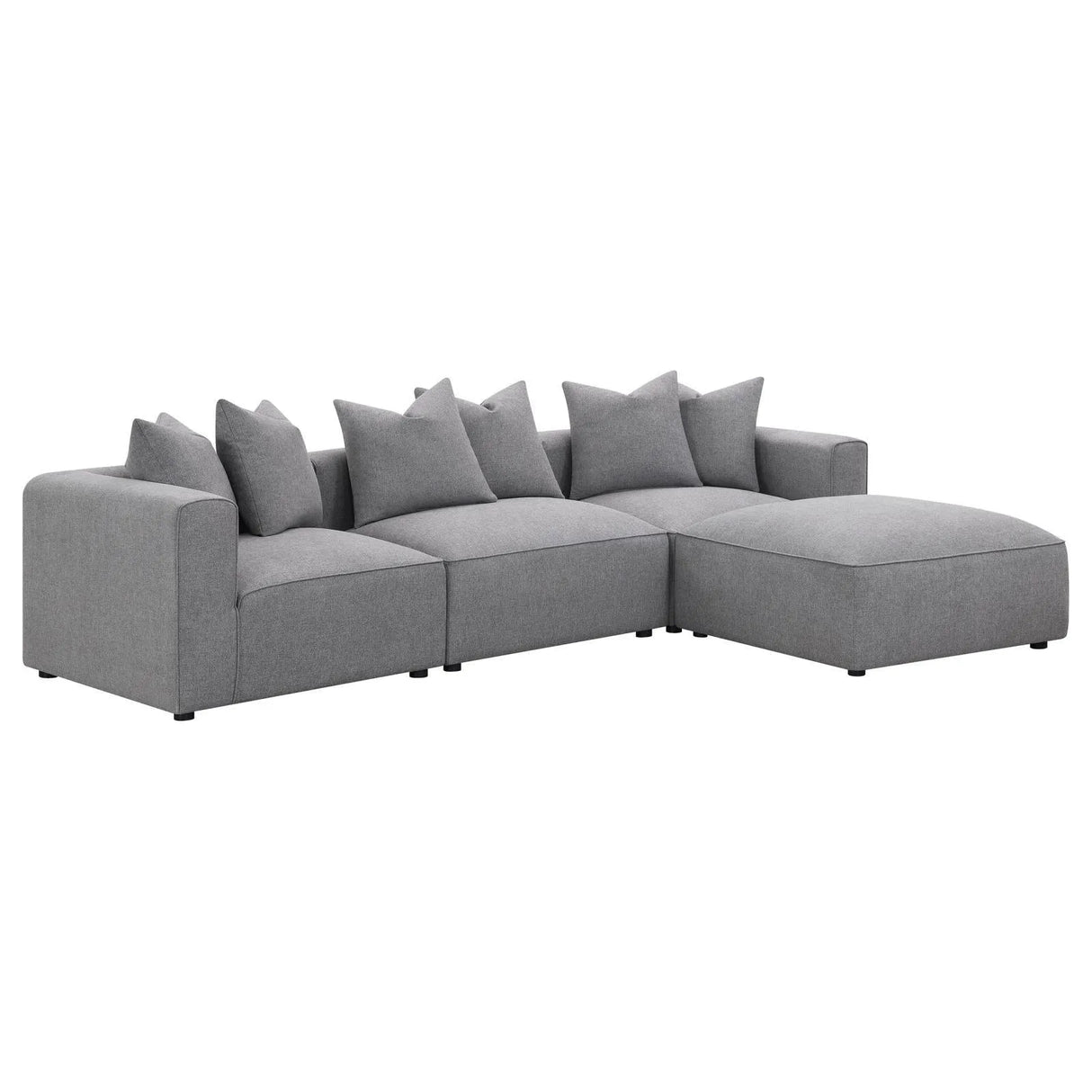 Jennifer Gray Square Upholstered Ottoman by Coaster at Eve Furniture