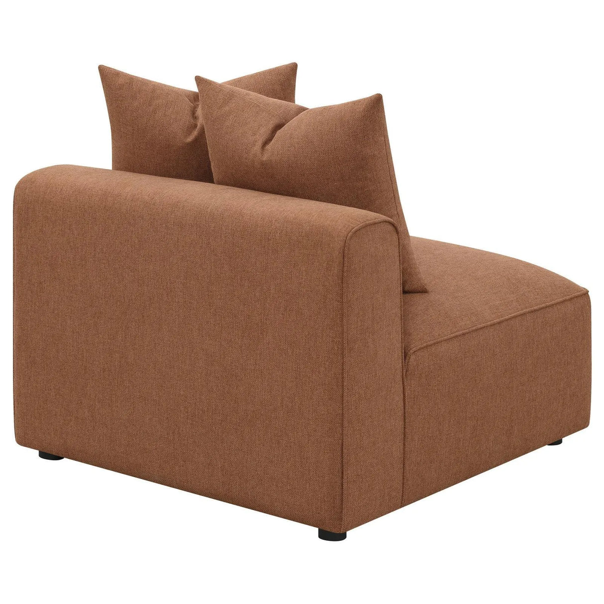 Jennifer Terracotta Upholstered Tight Back Armless Chair by Coaster at Eve Furniture