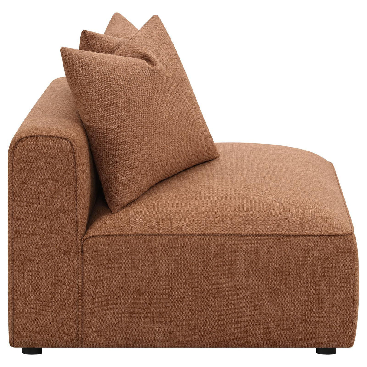 Jennifer Terracotta Upholstered Tight Back Armless Chair by Coaster at Eve Furniture