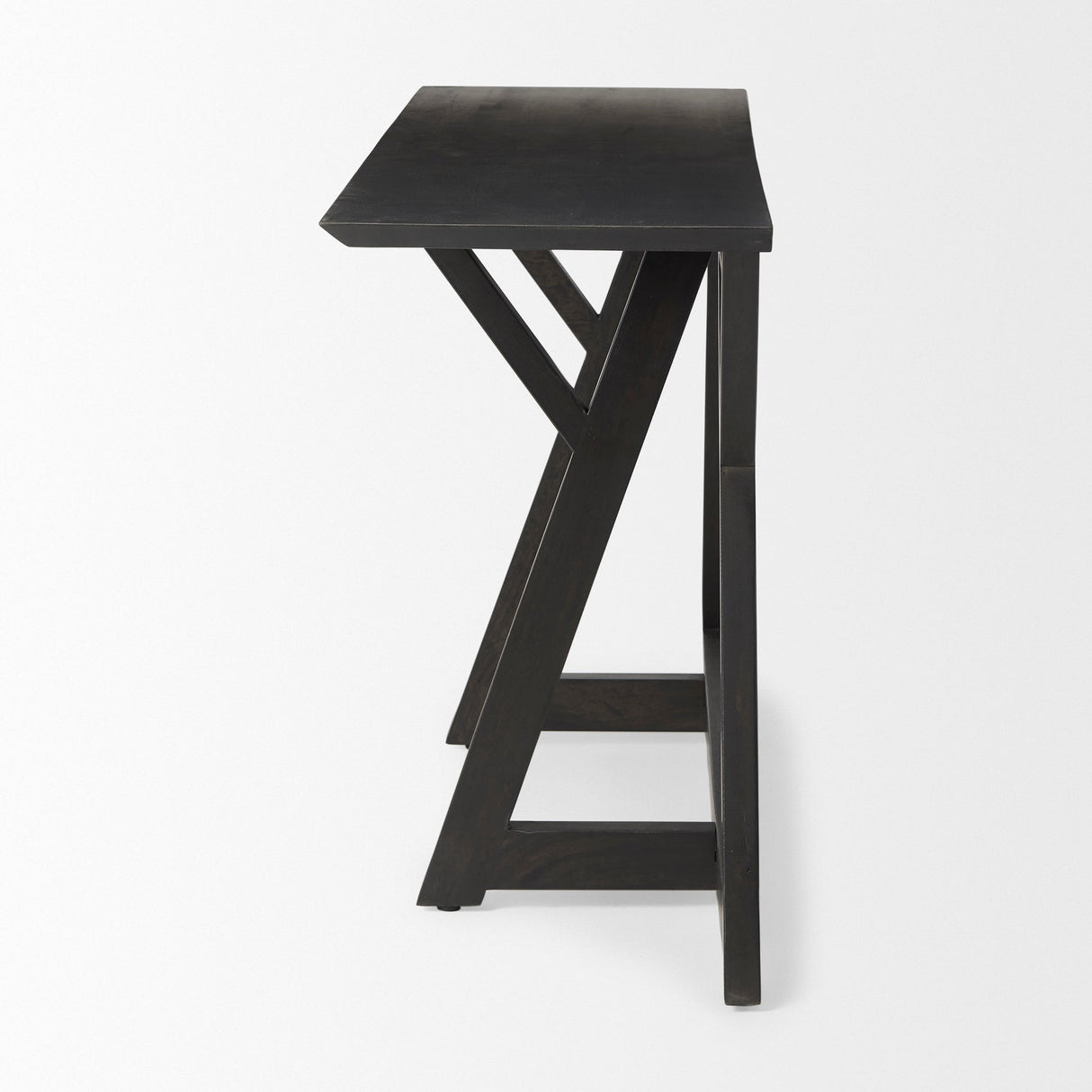 Jennings Dark Brown Wood Console Table by Mercana at Eve Furniture