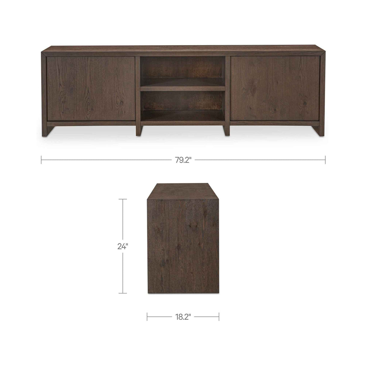 Jenson Brown Media Unit by Moe's Home at Eve Furniture