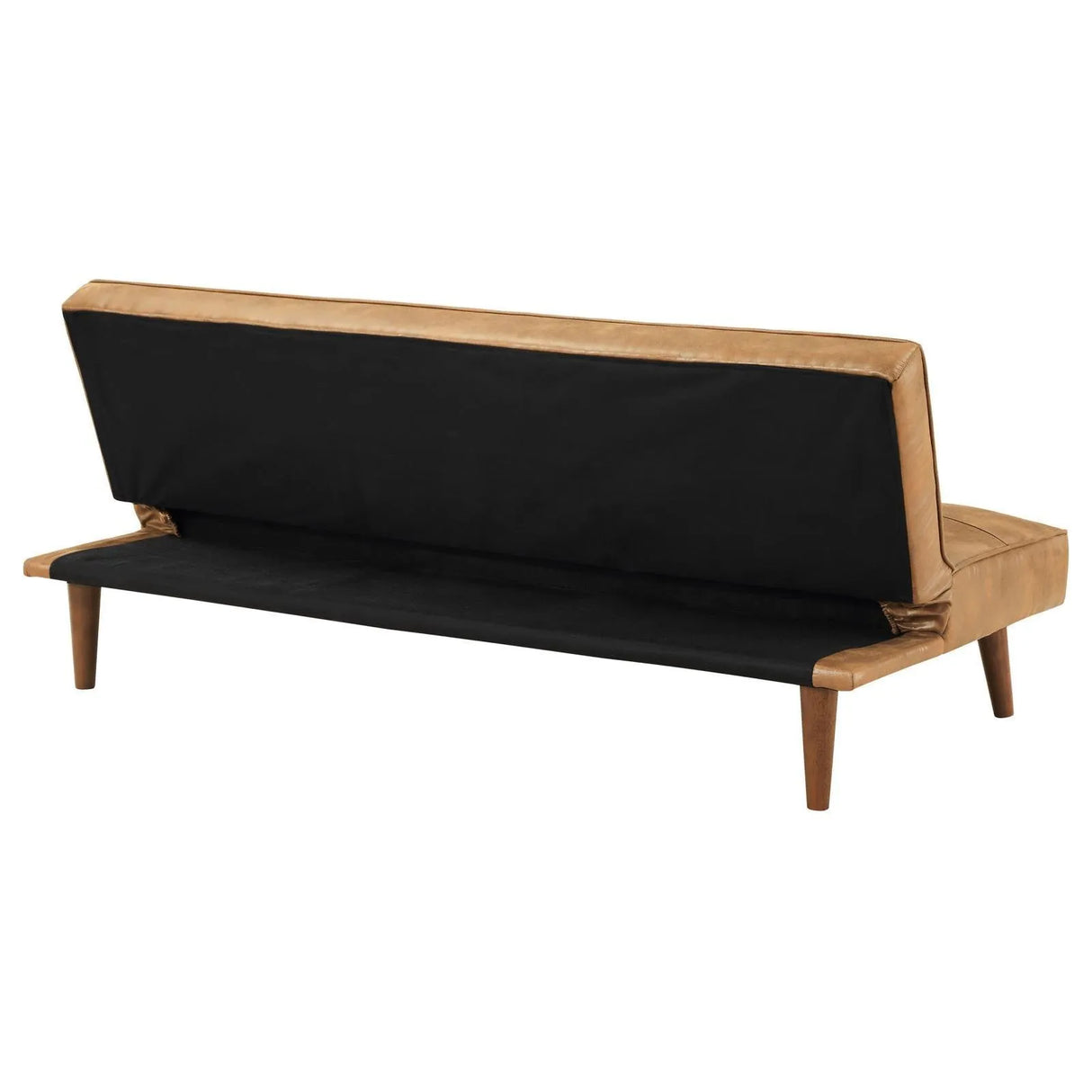 Jenson Upholstered Tufted Convertible Sofa Bed Saddle Brown by Coaster at Eve Furniture