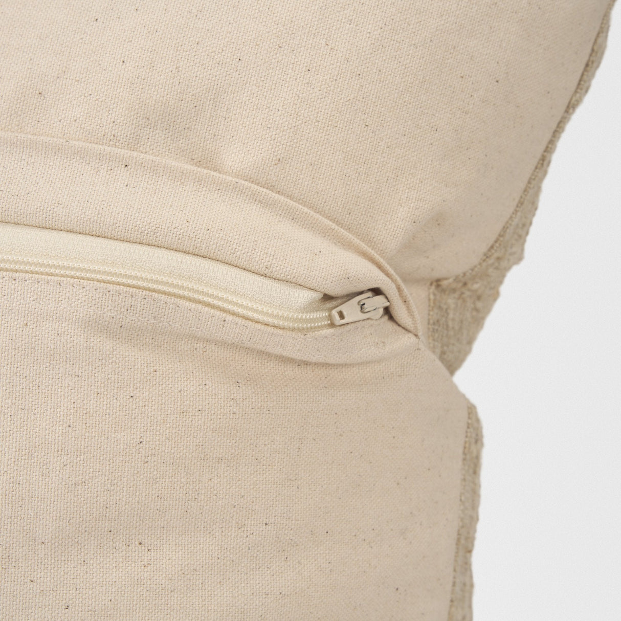Jeren Beige Cotton Linen Square Pillow Cover w/Down Filler, Set of 2 by Mercana at Eve Furniture