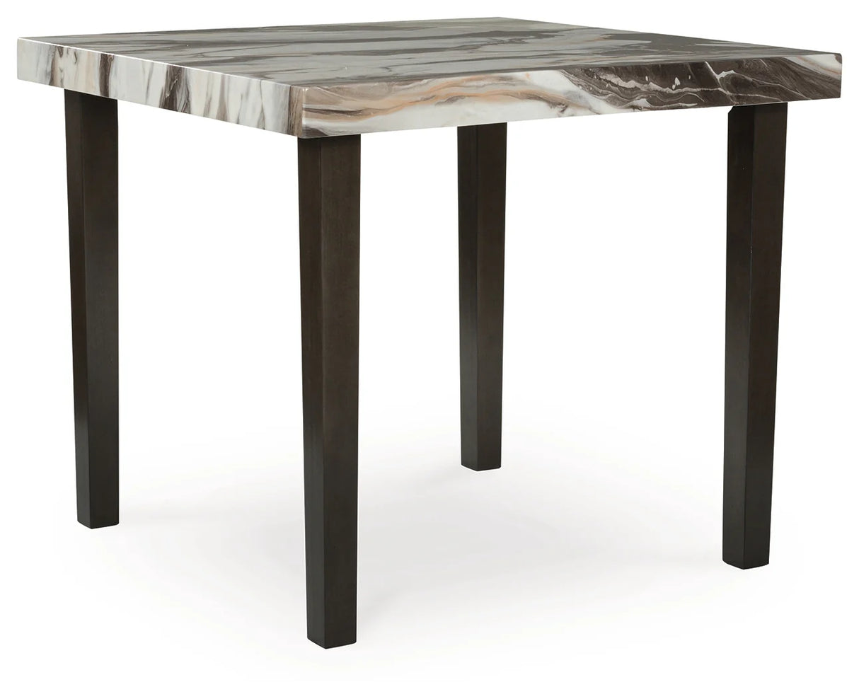 Jeshina Dark Brown/Beige Counter Height Dining Table and 4 Barstools by Ashley at Eve Furniture