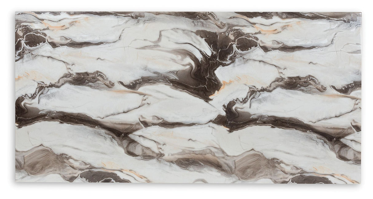 Jeshina Dark Brown/Beige Dining Table by Ashley at Eve Furniture