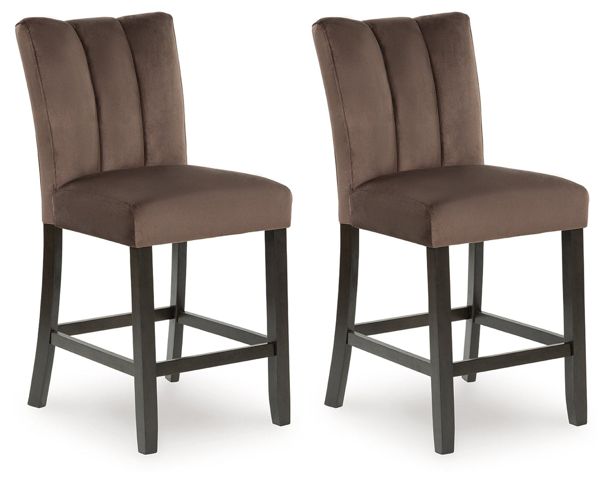 Jeshina Mocha Counter Height Barstool, Set of 2 by Ashley at Eve Furniture