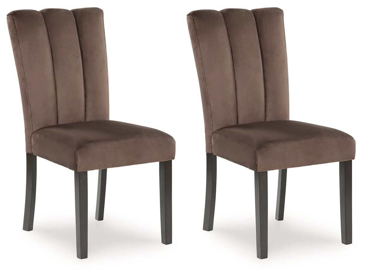 Jeshina Mocha Dining Chair, Set of 2 by Ashley at Eve Furniture