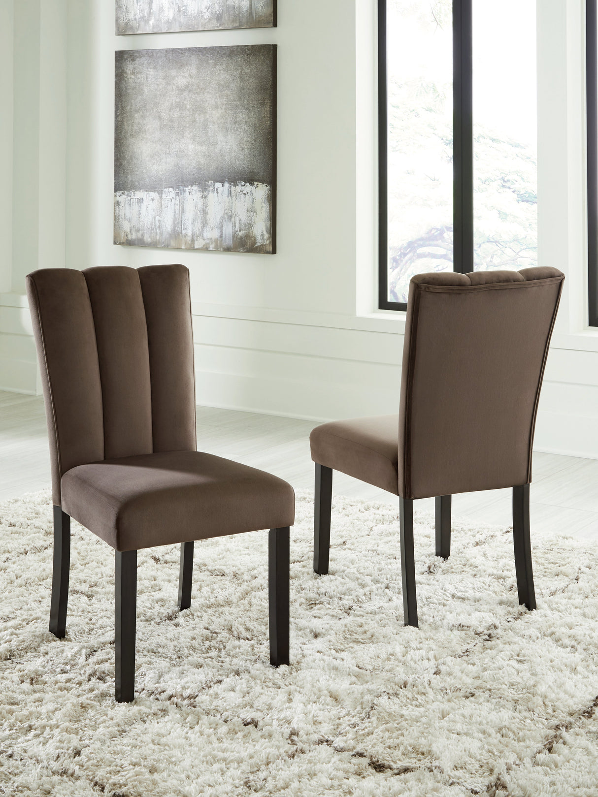 Jeshina Mocha Dining Chair, Set of 2 by Ashley at Eve Furniture