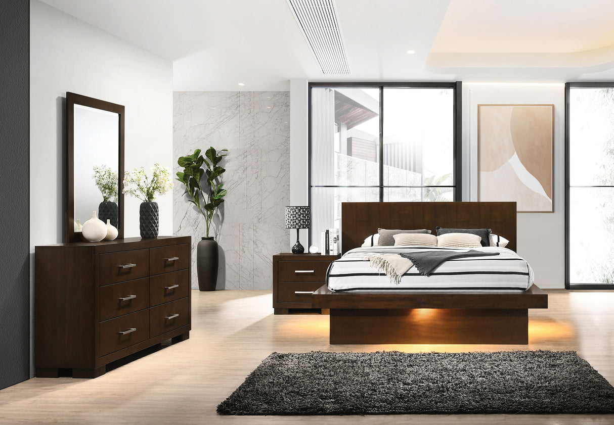 Jessica Cappuccino 4-Piece Queen Bedroom Set with Bookcase Headboard by Coaster at Eve Furniture