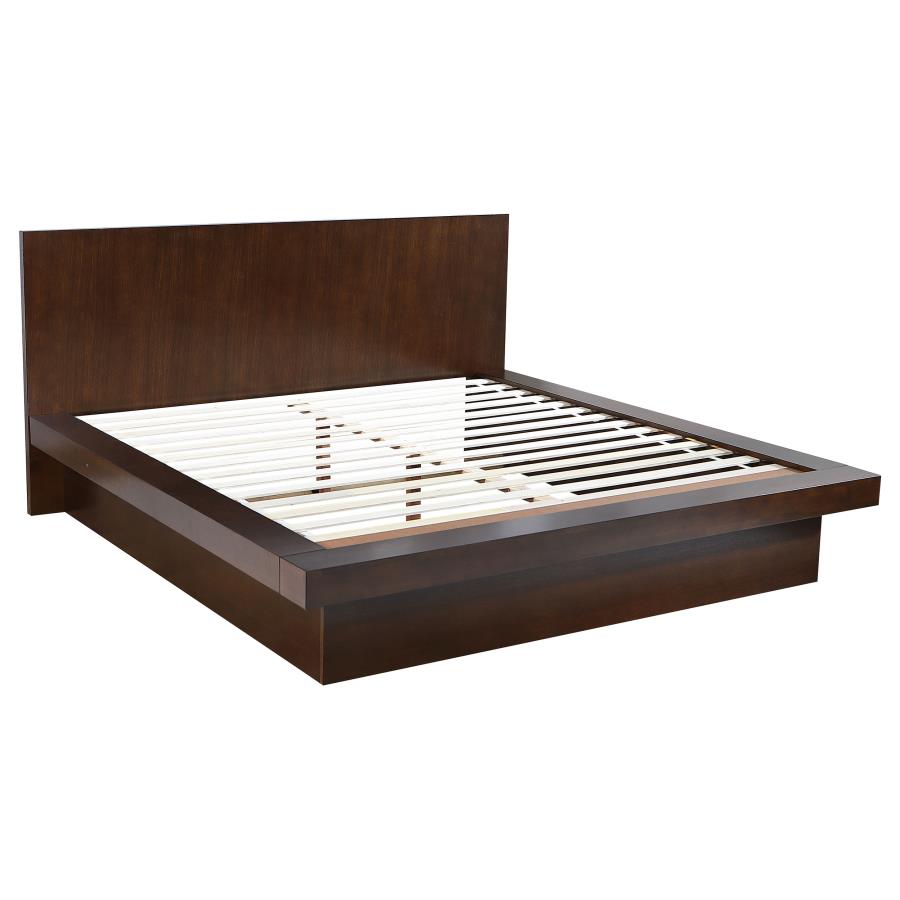 Jessica Cappuccino 5-Piece Eastern King LED Bedroom Set by Coaster at Eve Furniture
