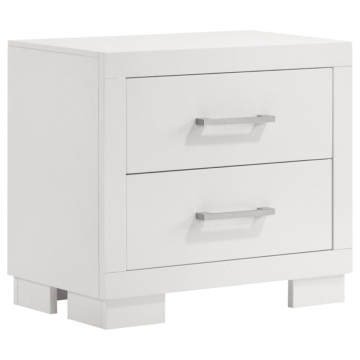 Jessica Snow White 4-Piece Queen Bedroom Set with Nightstand Panels by Coaster at Eve Furniture