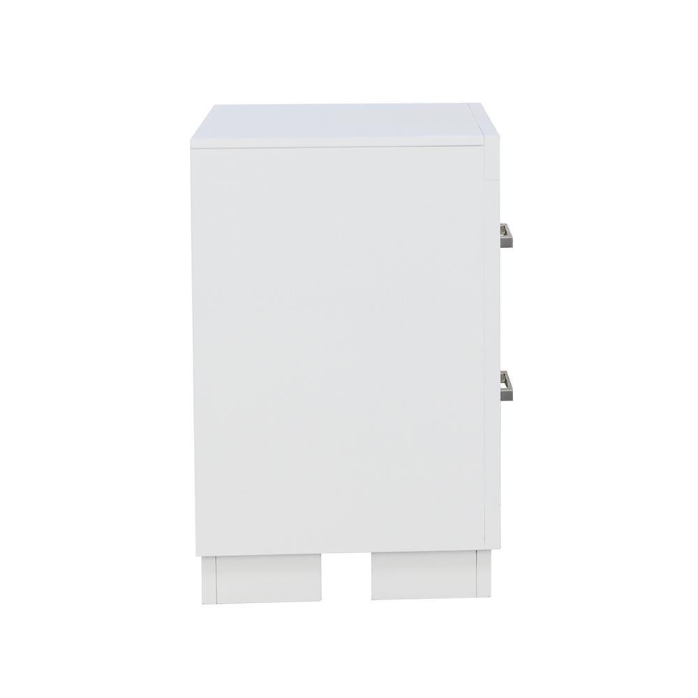 Jessica White 2-Drawer Nightstand by Coaster at Eve Furniture