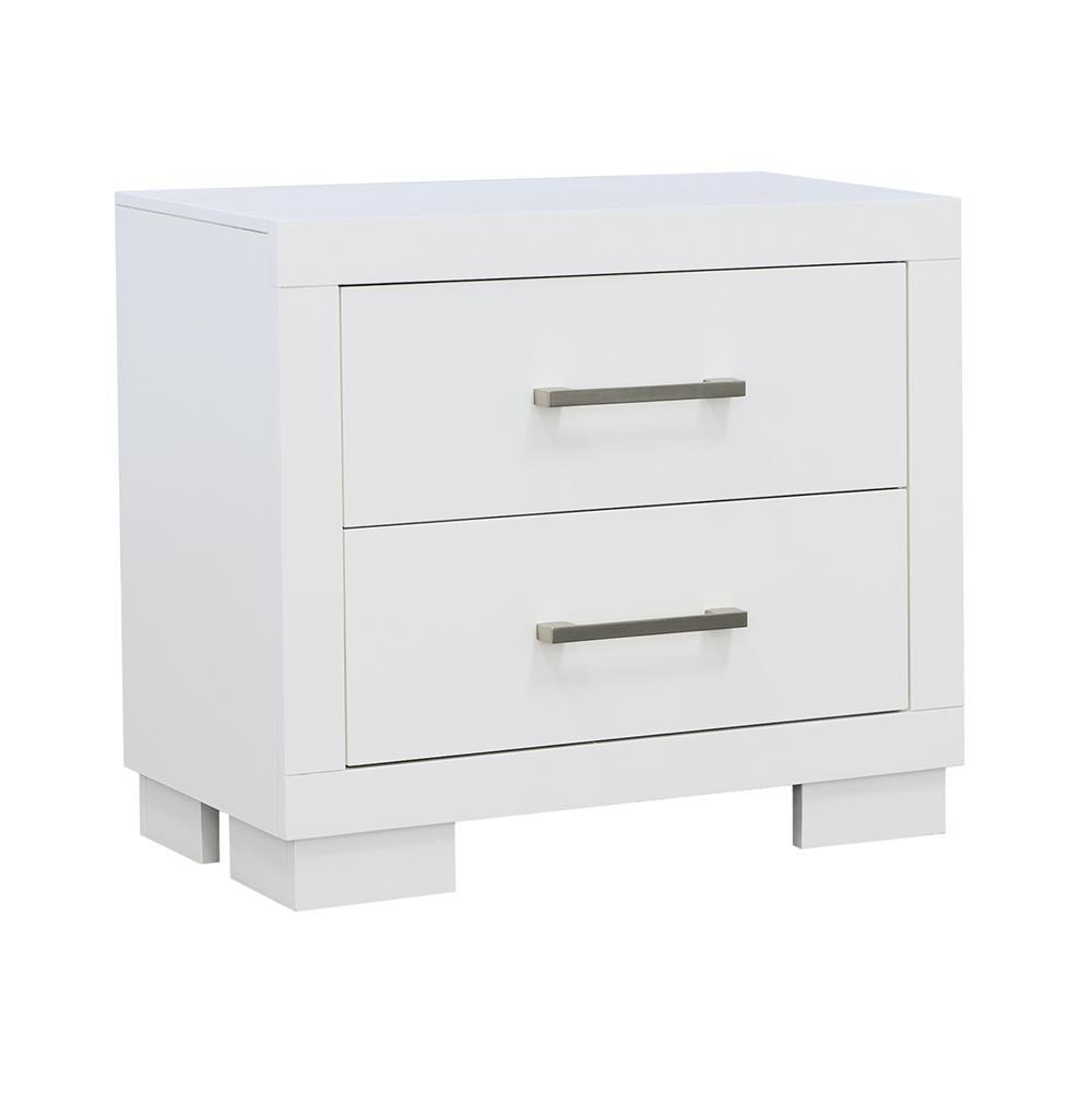 Jessica White 2-Drawer Nightstand by Coaster at Eve Furniture