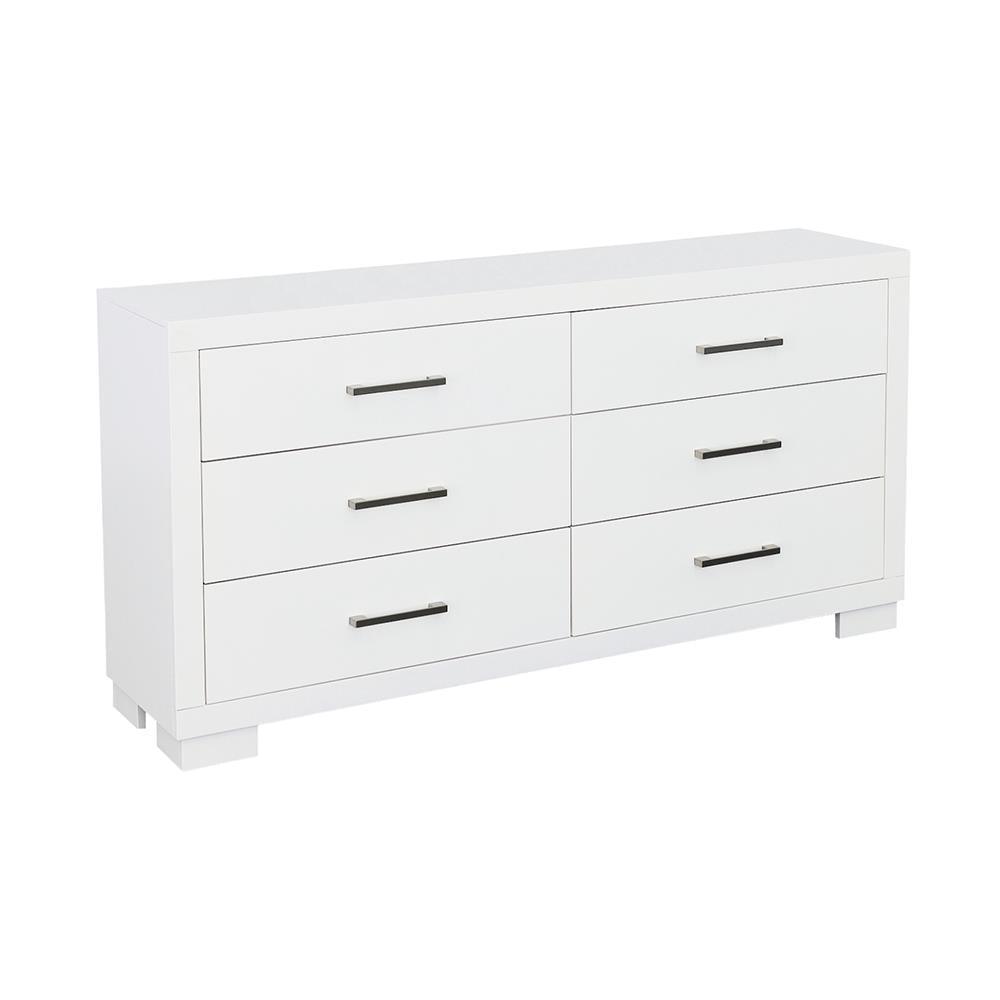 Jessica White 6-Drawer Dresser by Coaster at Eve Furniture