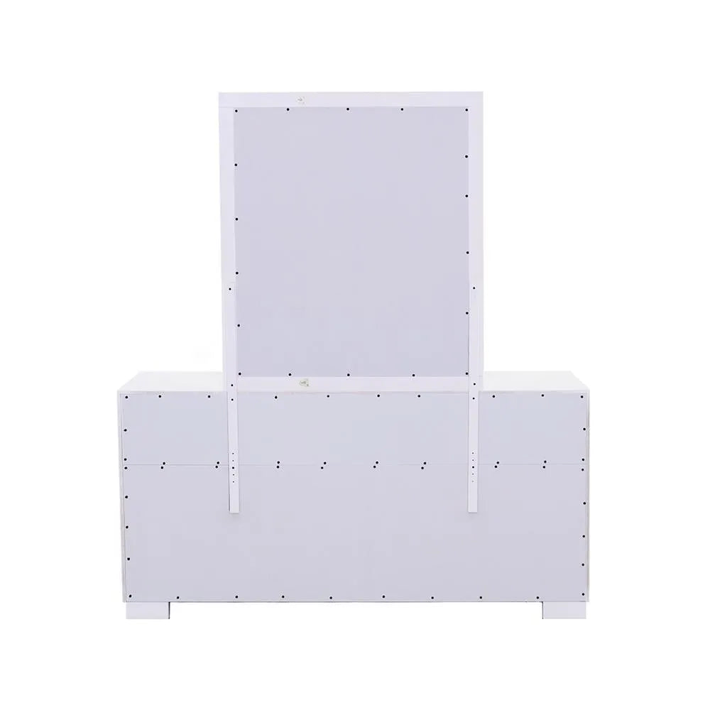 Jessica White Rectangular Mirror by Coaster at Eve Furniture