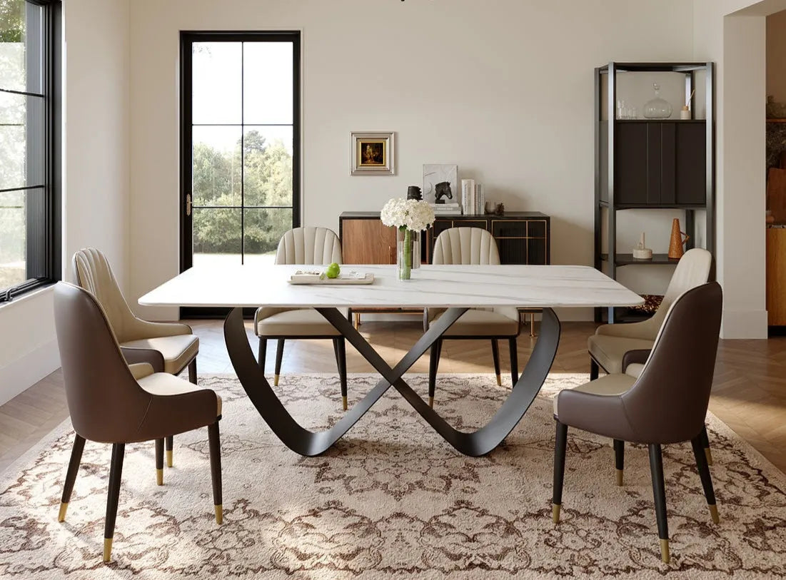 Jewel/Serapion Sintered Stone Dining Room Set by New Era Innovations at Eve Furniture