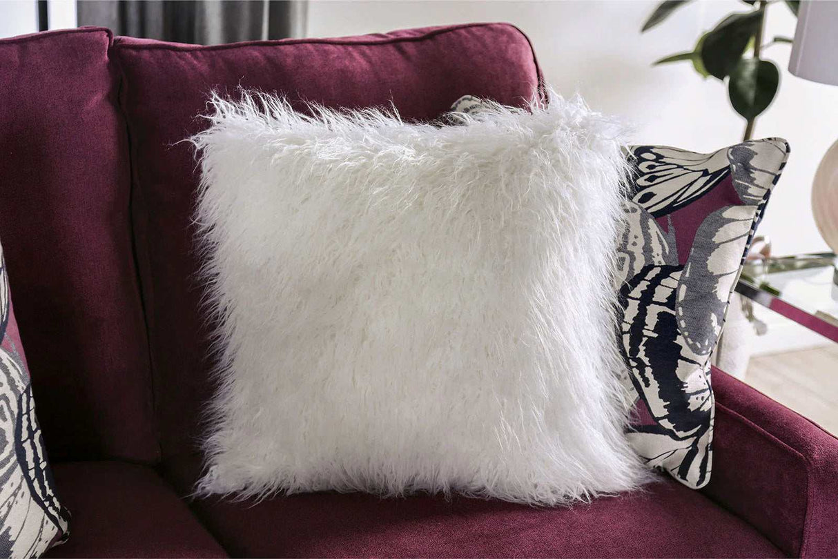 Jillian Plum Stationary Sofa & Loveseat by Furniture of America at Eve Furniture