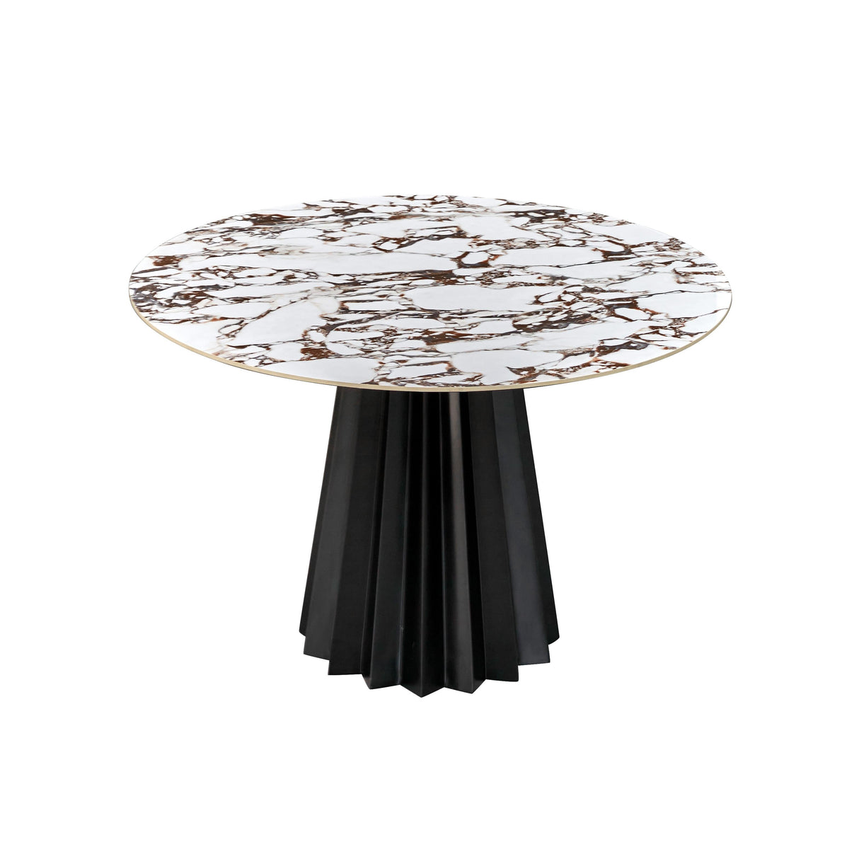 Jimena Marble Ceramic 47" Round Dining Table by TOV Furniture at Eve Furniture
