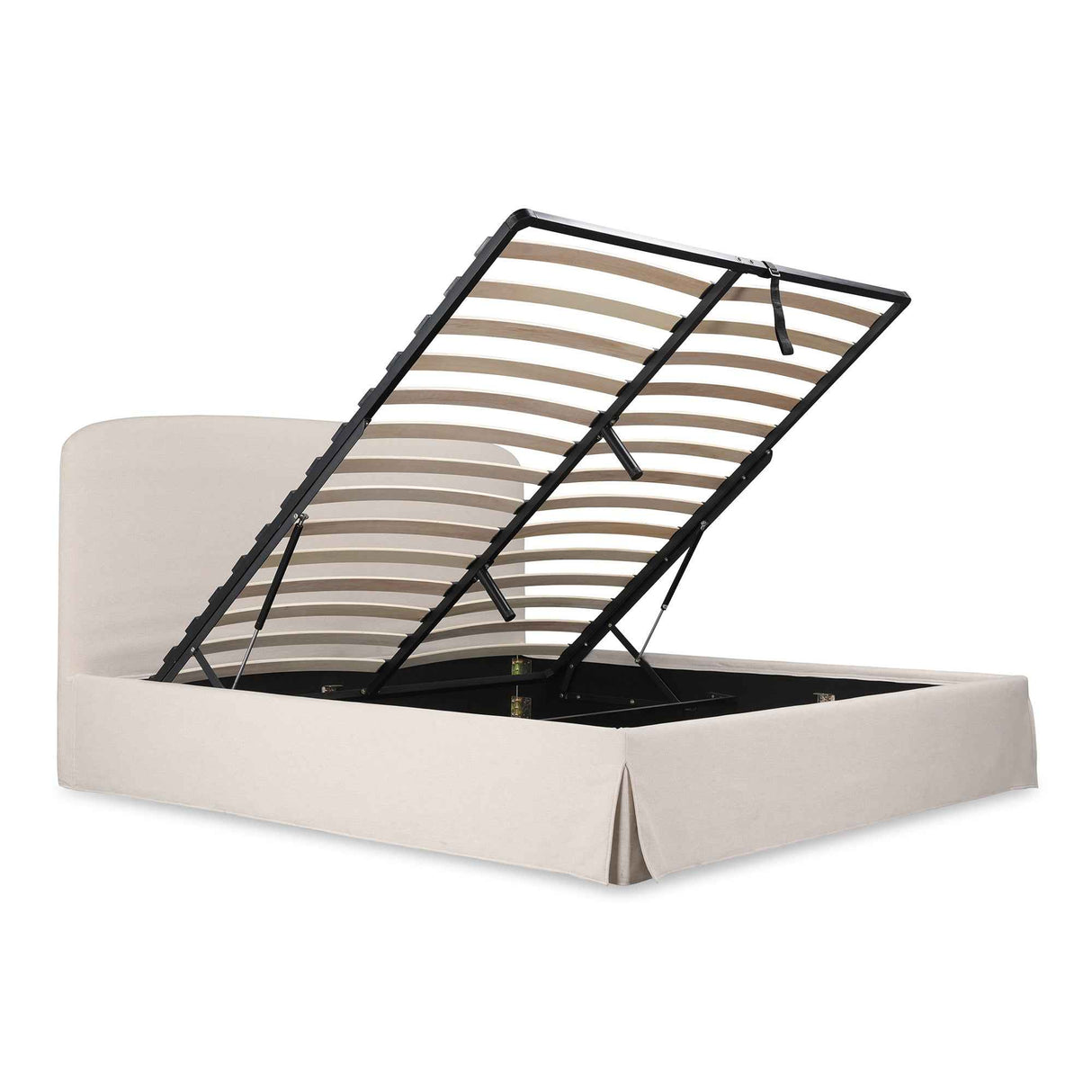 Joan Cream King Storage Bed by Moe's Home at Eve Furniture