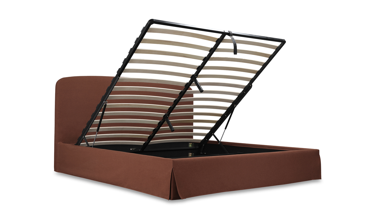 Joan Queen Storage Bed Rust by Moe's Home at Eve Furniture
