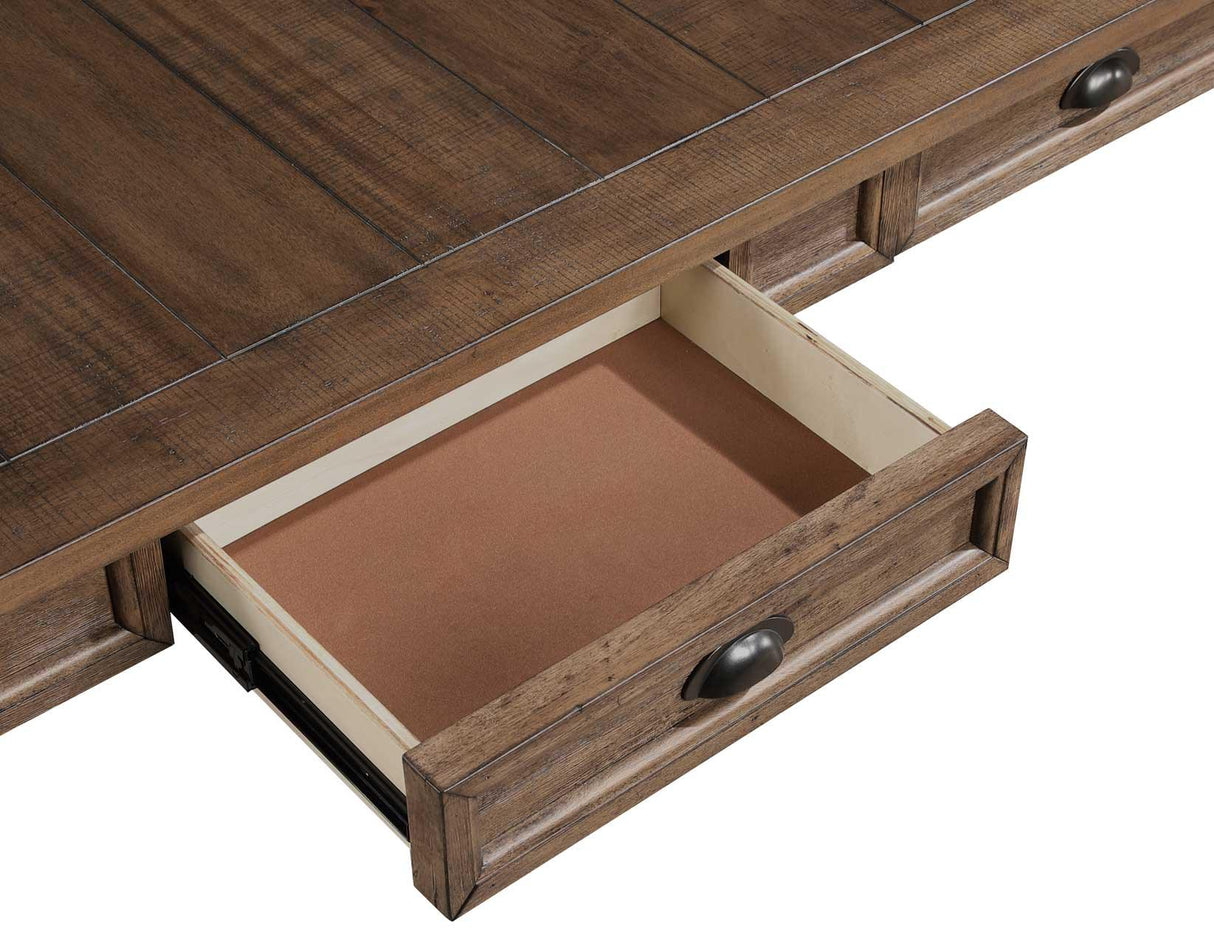 Joanna 59.5″ 4-Drawer Dining Table, Brown by Steve Silver at Eve Furniture