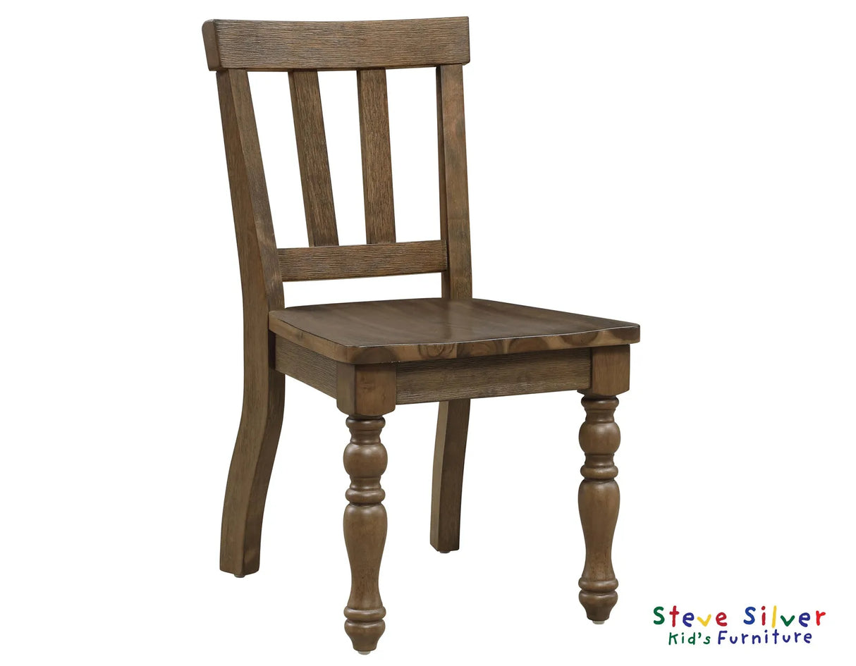 Joanna Mocha Solid Wood Kids Dining Side Chair by Steve Silver at Eve Furniture
