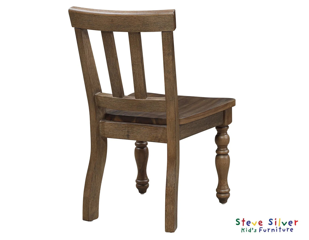 Joanna Mocha Solid Wood Kids Dining Side Chair by Steve Silver at Eve Furniture