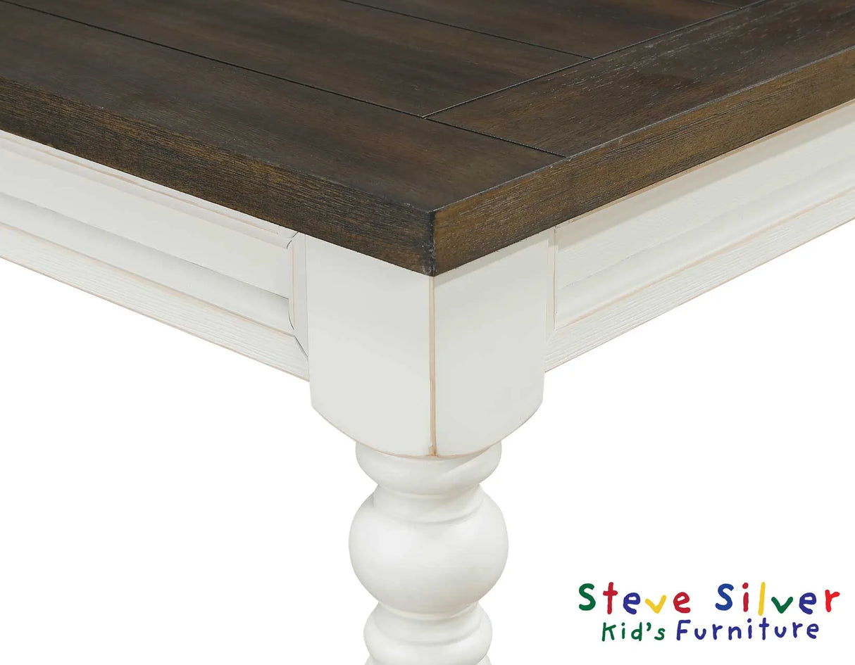 Joanna Mocha/Ivory Kids Dining Table by Steve Silver at Eve Furniture