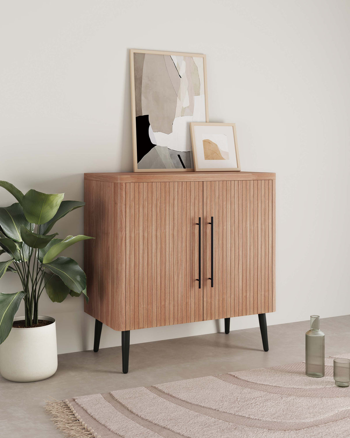 Jodie Accent Cabinet in Maple by Manhattan Comfort at Eve Furniture