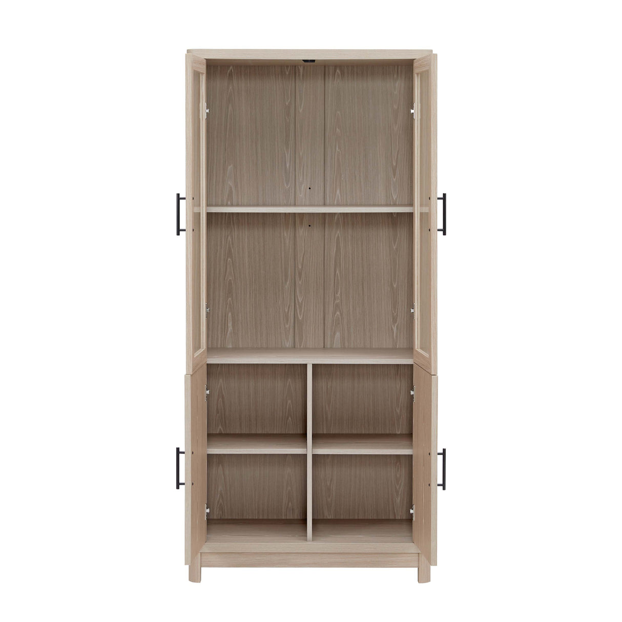 Jodie Bookcase in Whitewashed Oak by Manhattan Comfort at Eve Furniture