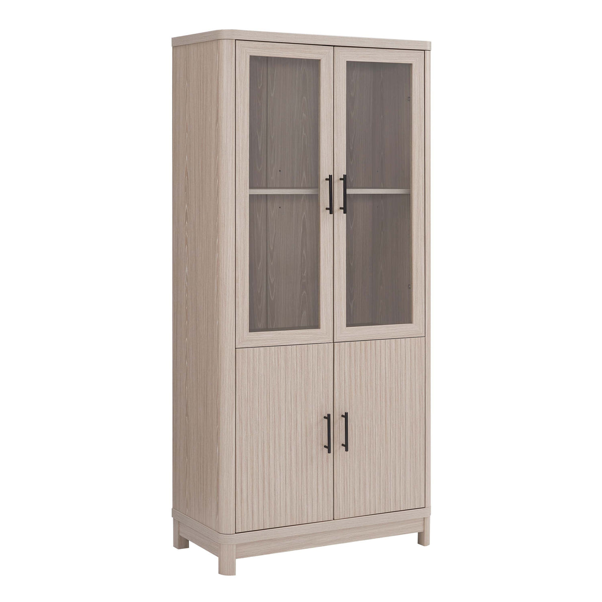 Jodie Bookcase in Whitewashed Oak by Manhattan Comfort at Eve Furniture