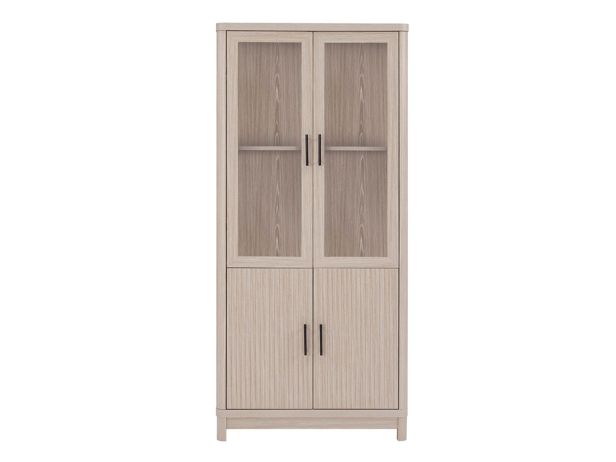 Jodie Bookcase in Whitewashed Oak by Manhattan Comfort at Eve Furniture