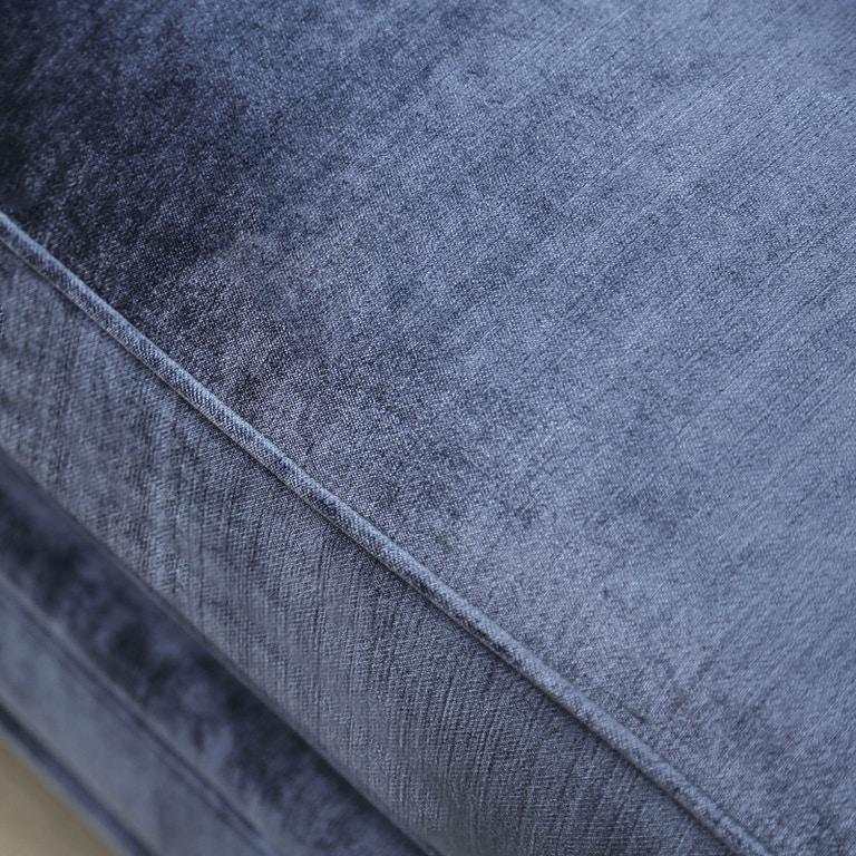 Jodie Satin Blue & Silver Stationary Sofa & Loveseat by Furniture of America at Eve Furniture