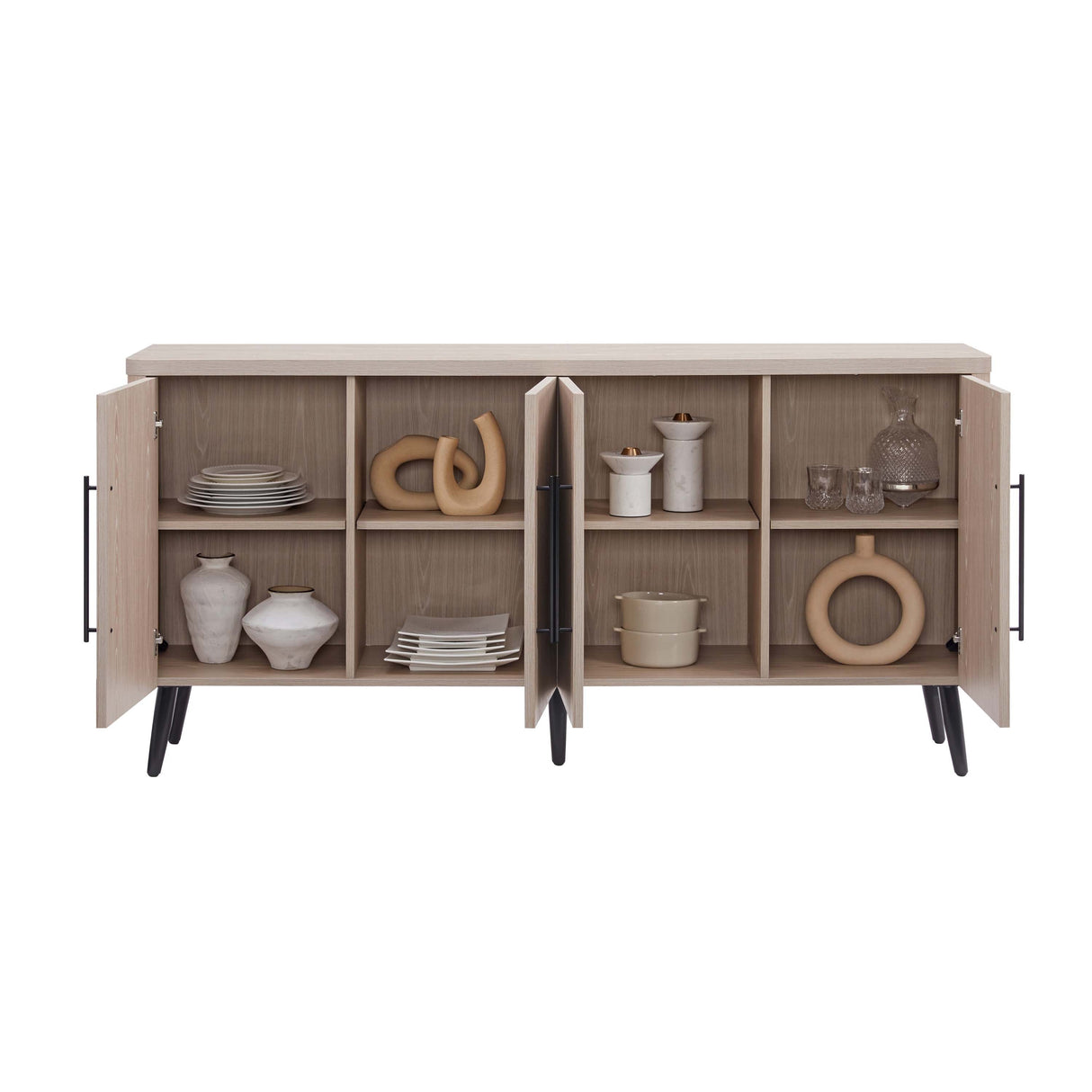Jodie Sideboard in Whitewashed Oak by Manhattan Comfort at Eve Furniture