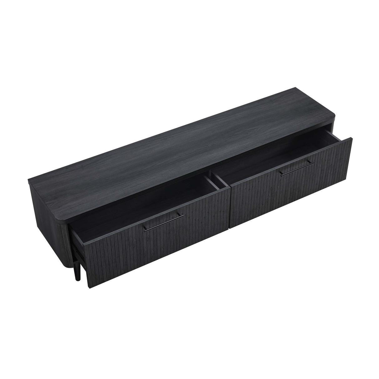 Jodie TV Stand in Charcoal Grey by Manhattan Comfort at Eve Furniture