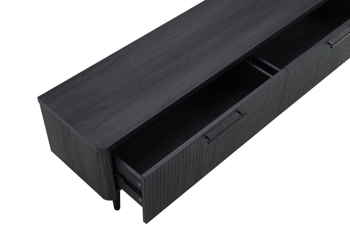 Jodie TV Stand in Charcoal Grey by Manhattan Comfort at Eve Furniture