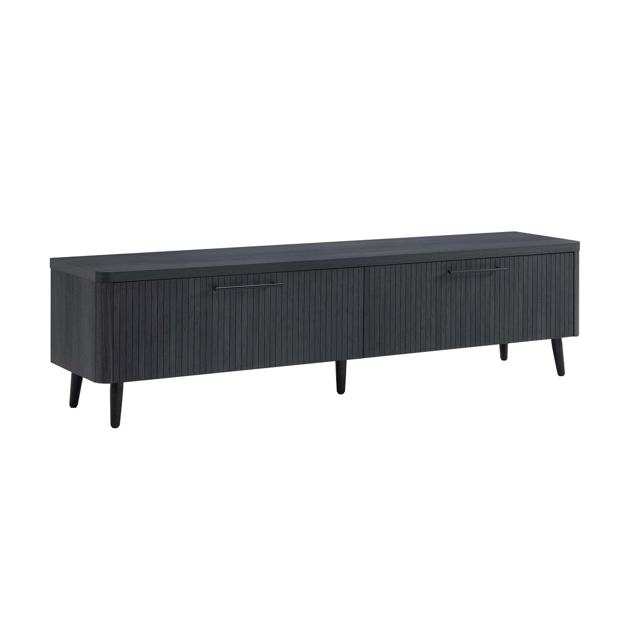 Jodie TV Stand in Charcoal Grey by Manhattan Comfort at Eve Furniture