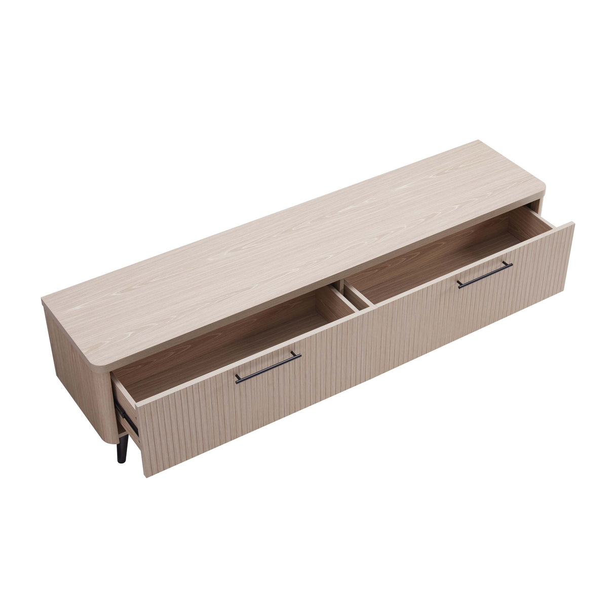 Jodie TV Stand in Whitewashed Oak by Manhattan Comfort at Eve Furniture